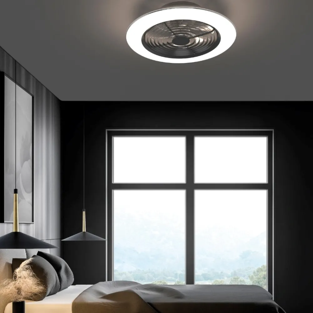 Ventilatori Da Soffitto-Selezionato da Mazzolaluce Lampadario ventilatore con pale da soffitto con telecomando silenzioso 20mq