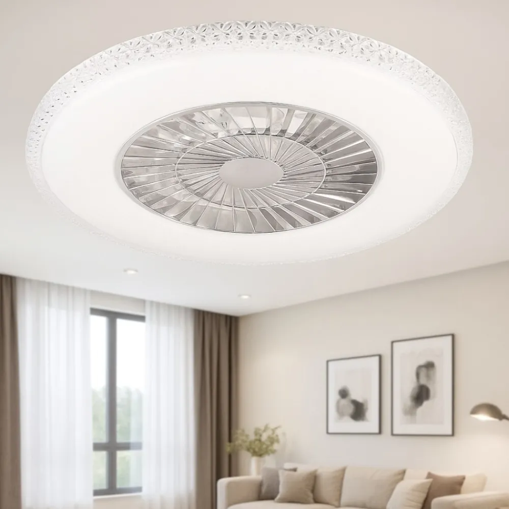 Ventilatori Da Soffitto-Selezionato da Mazzolaluce Lampadario ventilatore con pale a soffitto silenzioso con luce telecomando