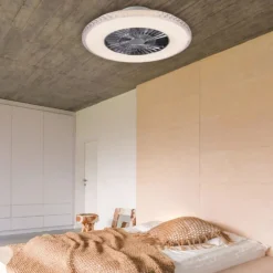 Ventilatori Da Soffitto-Selezionato da Mazzolaluce Lampadario ventilatore con pale a soffitto silenzioso con luce telecomando