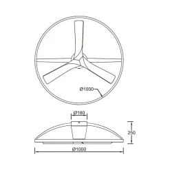 Ventilatori Da Soffitto-Selezionato da Mazzolaluce Lampadario ventilatore design bianco luce led cct con telecomando
