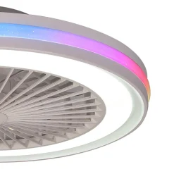 Ventilatori Da Soffitto-Selezionato da Mazzolaluce Lampadario ventilatore moderno bianco per cameretta led cct rgb 13mq