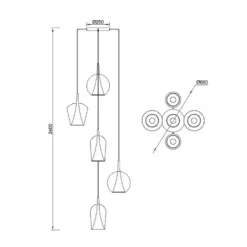 Lampadari Moderni-Selezionato da Mazzolaluce Lampadario vetri multicolor pendenti moderno per soggiorno