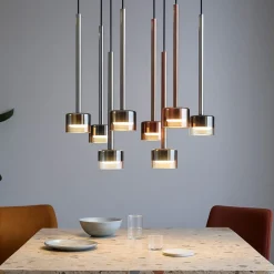 Lampadari Moderni-Selezionato da Mazzolaluce Lampadario vetri multicolor pendenti per soggiorno moderno