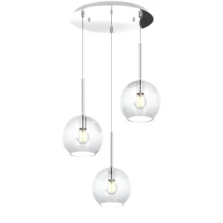 Lampadari Cucina-Top Light Lampadario vetri trasparenti per cucina