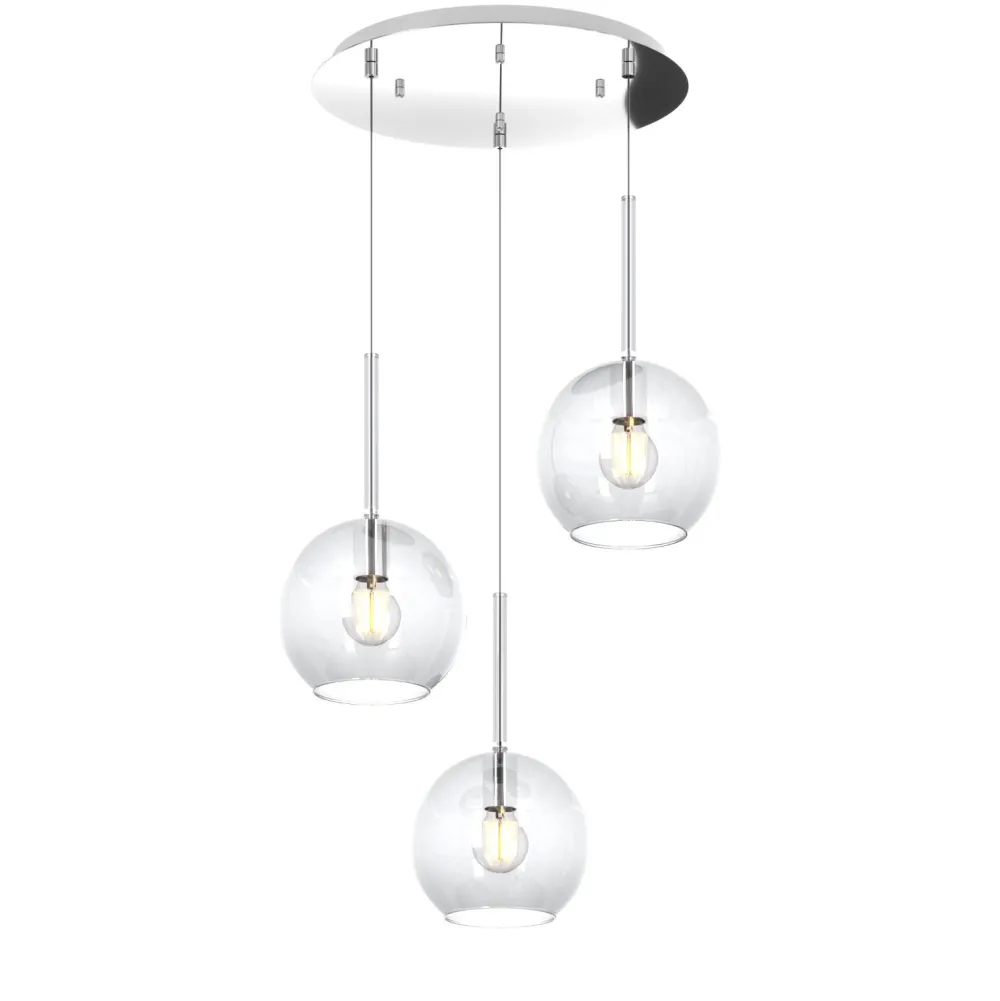 Lampadari Cucina-Top Light Lampadario vetri trasparenti per cucina