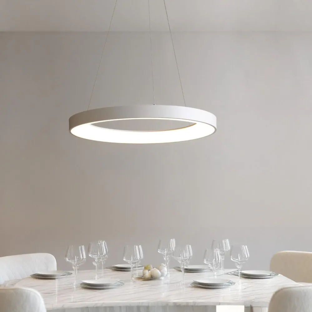 Lampadari Moderni-Vivida International Lampadario vivida inner-r 80 bianco led 80w 3000k 4000k dimmerabile