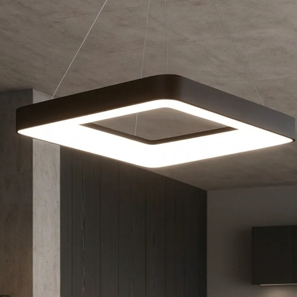Lampadari Moderni-Vivida International Lampadario vivida inner-s 80 nero led 80w 3000k 4000k