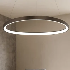 Lampadari Moderni-Vivida International Lampadario vivida lifering bronzo led 60w 3000k 4000k per soggiorno dimmerabile