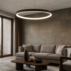 Lampadari Moderni-Vivida International Lampadario vivida lifering moderno bronzo per soggiorno led 48w 3000k 4000k dimmerabile