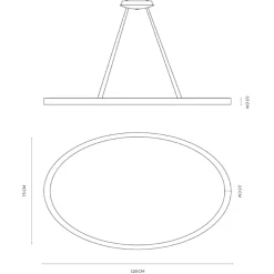 Lampadari Moderni-Vivida International Lampadario vivida lifering-o bronzo ovale led 80w 3000k 4000k