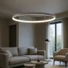 Lampadari Moderni-Vivida International Lampadario vivida lifering-o ovale titanio led 50w 3000k 4000k