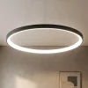 Lampadari Moderni-Vivida International Lampadario vivida lifering-r nero led 80w 3000k 4000k moderno rotondo