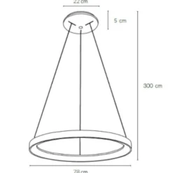 Lampadari Moderni-Vivida International Lampadario vivida lifering-r nero led 80w 3000k 4000k moderno rotondo