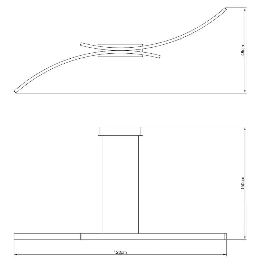 Lampadari Cucina-Vivida International Lampadario vivida sabbia led 30w 3000k 4000k design hyperbola
