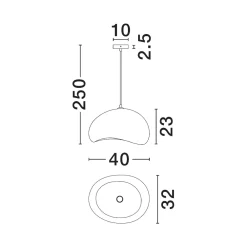 Lampadari Moderni-Selezionato da Mazzolaluce Lampadario wabi sabi antracite 40cm cupola design japandi