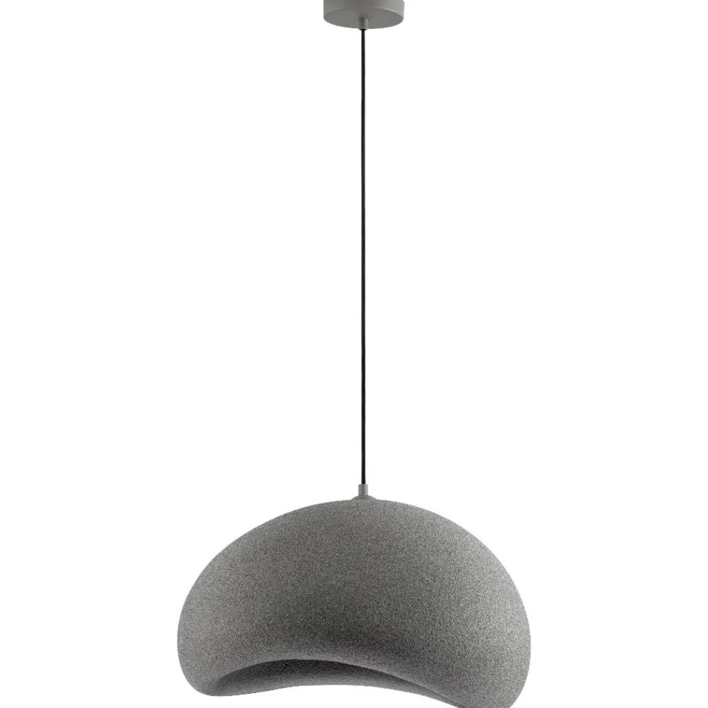 Lampadari Moderni-Selezionato da Mazzolaluce Lampadario wabi sabi grigio antracite 50cm design stile japandi