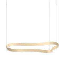 Lampadari Moderni-Ideal Lux Lampadario waves-1 sp oro led 3000k