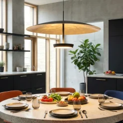 Lampadari Cucina-Fabas Luce Lampadario yuko moderno nero oro per sala da pranzo