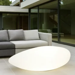 Lampade Da Esterno Giardino-Selezionato da Mazzolaluce Lampada sasso da terra per giardino 62cm moderna bianca