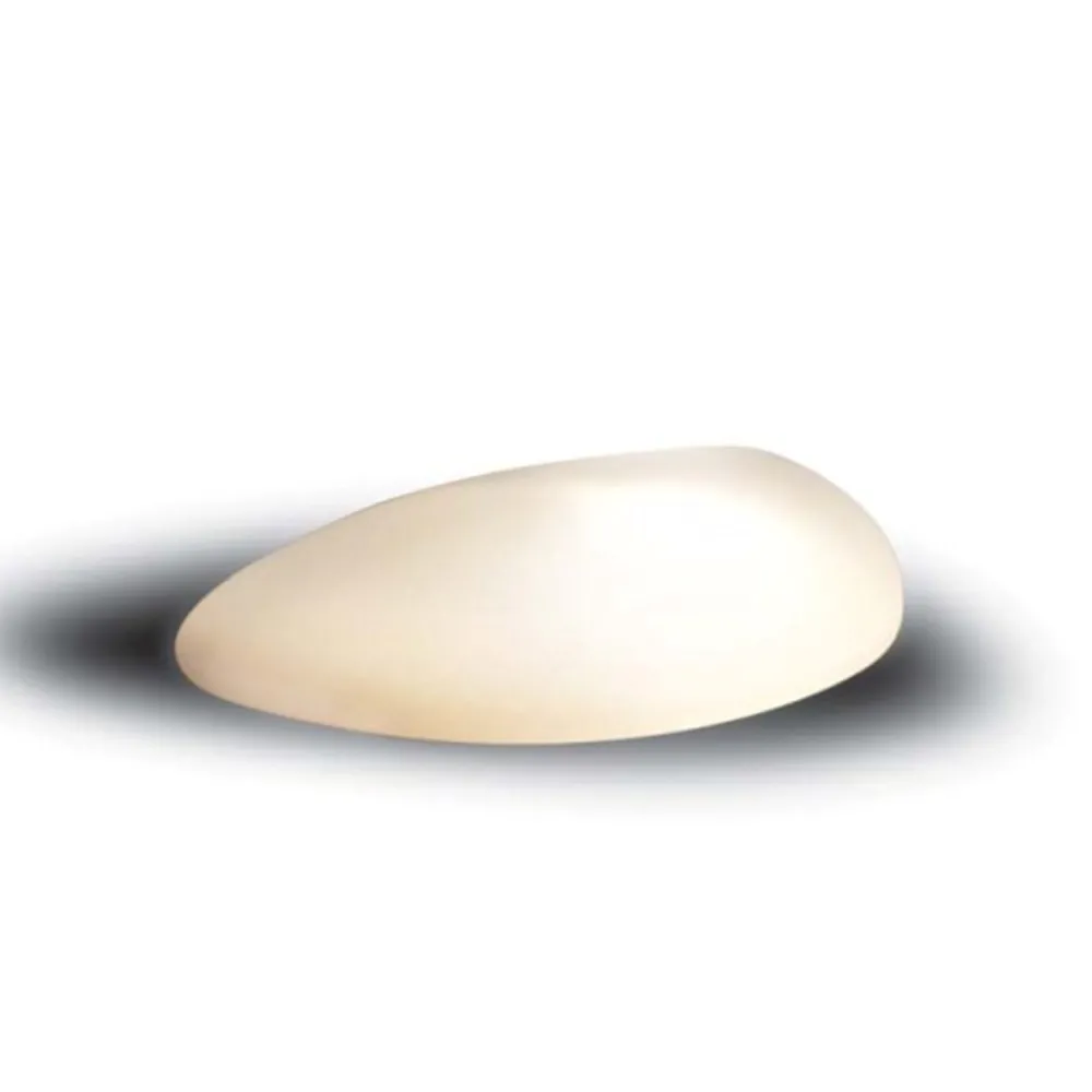 Lampade Da Esterno Giardino-Selezionato da Mazzolaluce Lampada sasso da terra per giardino 62cm moderna bianca
