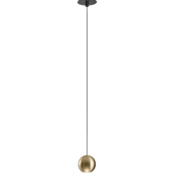 Lampade A Sospensione-Gea Luce Lampada sfera a sospensione oro satinato da incasso led 3000k guya