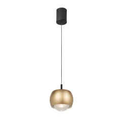 Lampade A Sospensione-Selezionato da Mazzolaluce Lampada sfera oro design moderna a sospensione led 12w 3000k