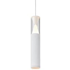 Lampade A Sospensione-Selezionato da Mazzolaluce Lampada sospensione bianca pendente cilindro design per penisola cucina
