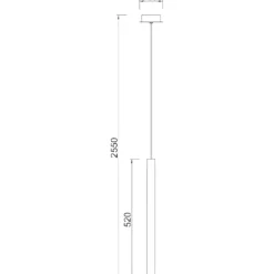 Lampade A Sospensione-Selezionato da Mazzolaluce Lampada sospensione cilindro bianco led 6w 3000k