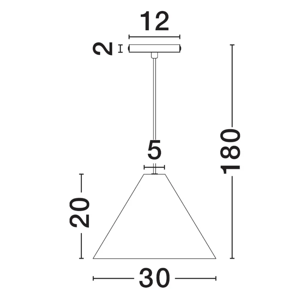 Lampade A Sospensione-Selezionato da Mazzolaluce Lampada sospensione 30cm cono nero di cartapesta