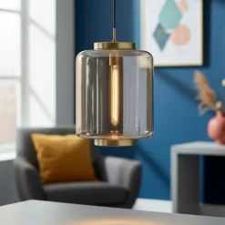 Lampade A Sospensione-Selezionato da Mazzolaluce Lampada sospensione in vetro bronzo moderno