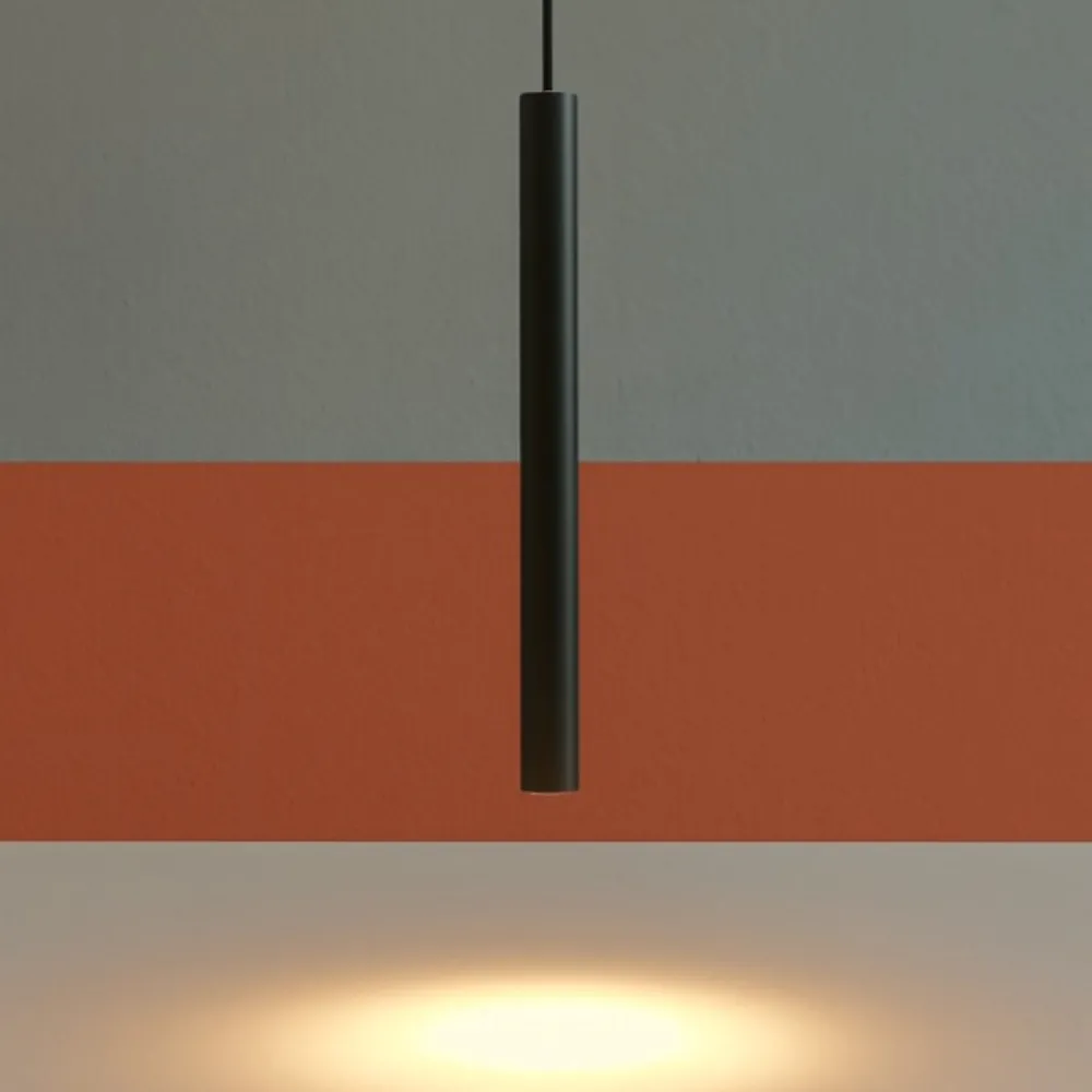 Lampade A Sospensione-Selezionato da Mazzolaluce Lampada sospensione led 5w 3000k spoty da incasso cilindro nero