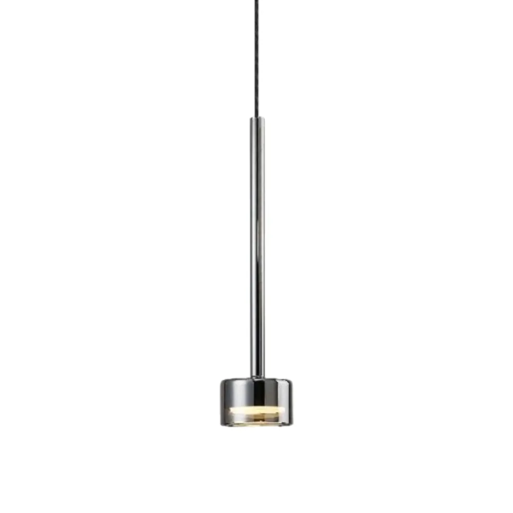 Lampade A Sospensione-Selezionato da Mazzolaluce Lampada sospensione nera vetro cromo trasparente