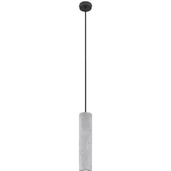 Lampade A Sospensione-Selezionato da Mazzolaluce Lampada sospensione pendente di cemento cilindro grigio