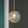 Lampade A Sospensione-Selezionato da Mazzolaluce Lampada sospensione pendente oro sfera di vetro