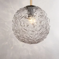 Lampade A Sospensione-Selezionato da Mazzolaluce Lampada sospensione pendente oro sfera di vetro