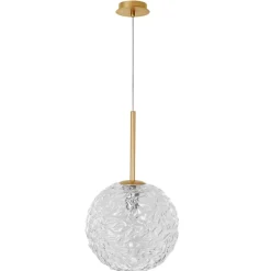 Lampade A Sospensione-Selezionato da Mazzolaluce Lampada sospensione pendente oro sfera di vetro