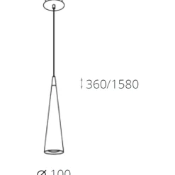Lampade A Sospensione-Maytoni Lampada sospensione per isola cono cromo fp
