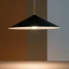 Lampade A Sospensione-Miloox Lampada sospensione piatto nero per cucina samoi