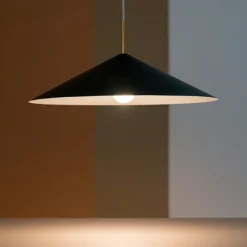 Lampade A Sospensione-Miloox Lampada sospensione piatto nero per cucina samoi