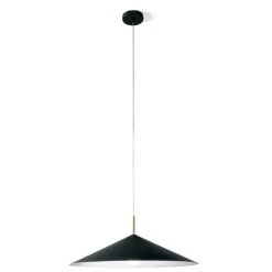 Lampade A Sospensione-Miloox Lampada sospensione piatto nero per cucina samoi