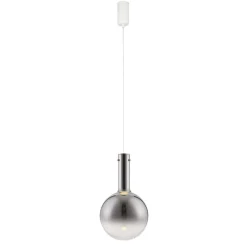 Lampade A Sospensione-Selezionato da Mazzolaluce Lampada sospensione sfera di vetro fume led 6w 3000k moderna