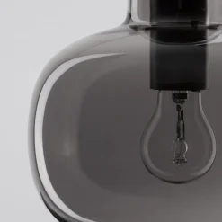 Lampade A Sospensione-Selezionato da Mazzolaluce Lampada sospensione sfera in vetro grigio fume