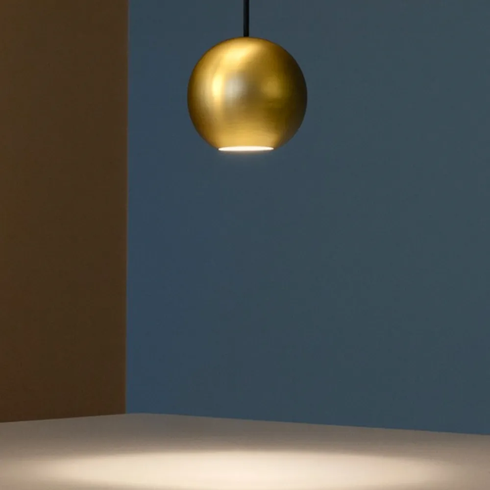 Lampade A Sospensione-Selezionato da Mazzolaluce Lampada spoty a sospensione sfera oro led incasso per controsoffitto