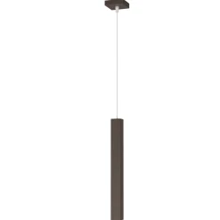 Lampade A Sospensione-Top Light Lampada squadrata a sospensione toplight moderna marrone