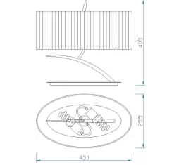 Lampade Da Tavolo-Selezionato da Mazzolaluce Lampada ta tavolo cromo lucido moderna design ovale