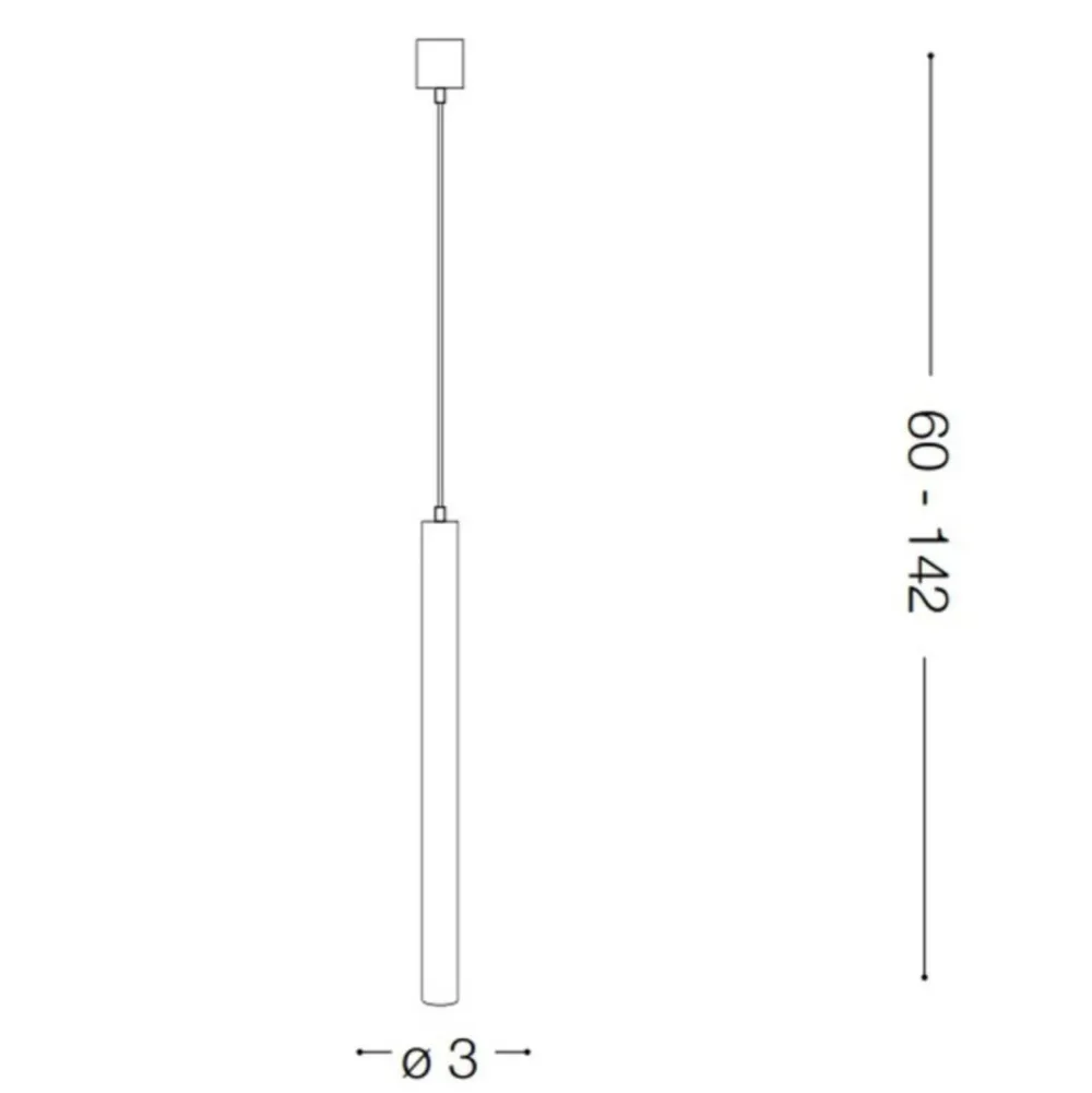 Lampade A Sospensione-Ideal Lux Lampada ultrathin sp led 3000k d040 round dali-push nero