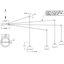 Lampadari Moderni-Fabas Luce Lampade a sospensione con decentramento fume arabella