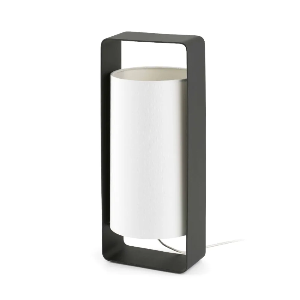 Lampade Da Tavolo-Selezionato da Mazzolaluce Lampade da tavolo moderne per interni in tessuto bianco nero