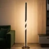 Lampade Da Terra-Selezionato da Mazzolaluce Lampade da terra moderna nera led 19w 3000k per soggiorno