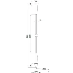 Lampade Da Terra-Selezionato da Mazzolaluce Lampade da terra moderne led 3000k nera sospesa dimmerabile